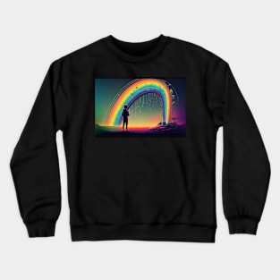 Dripping Rainbow Crewneck Sweatshirt